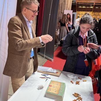 Nick demonstrates the puzzles of management consultancy at the Livery Schools Showcase